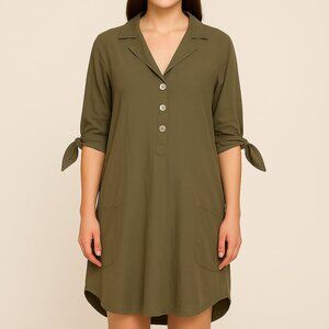 🔥 Closet Sale! Chelsea and Theodore Green Shirt Dress
